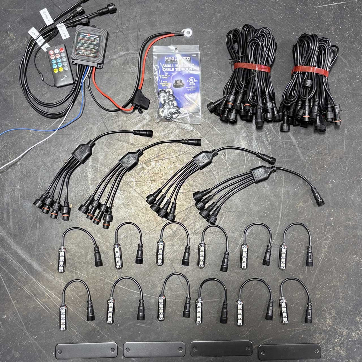 MONSTER RGBW Magnetic LED Rock Light 12 Piece Pro-Pack