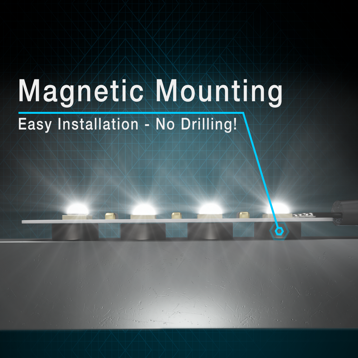 MAX White Magnetic Industrial LED Light