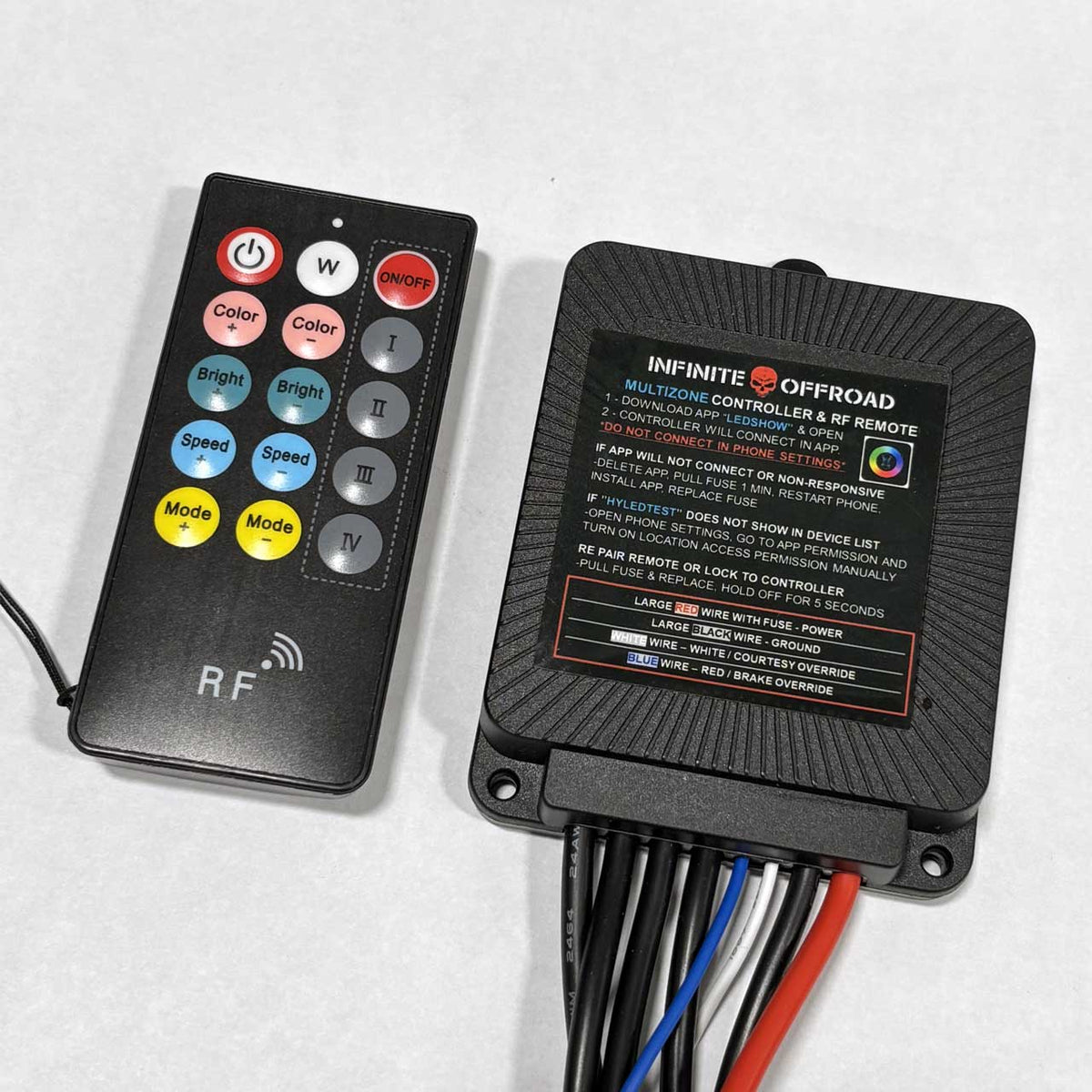 MONSTER RGBW Magnetic LED Rock Light 8 Piece Ground Coverage Set
