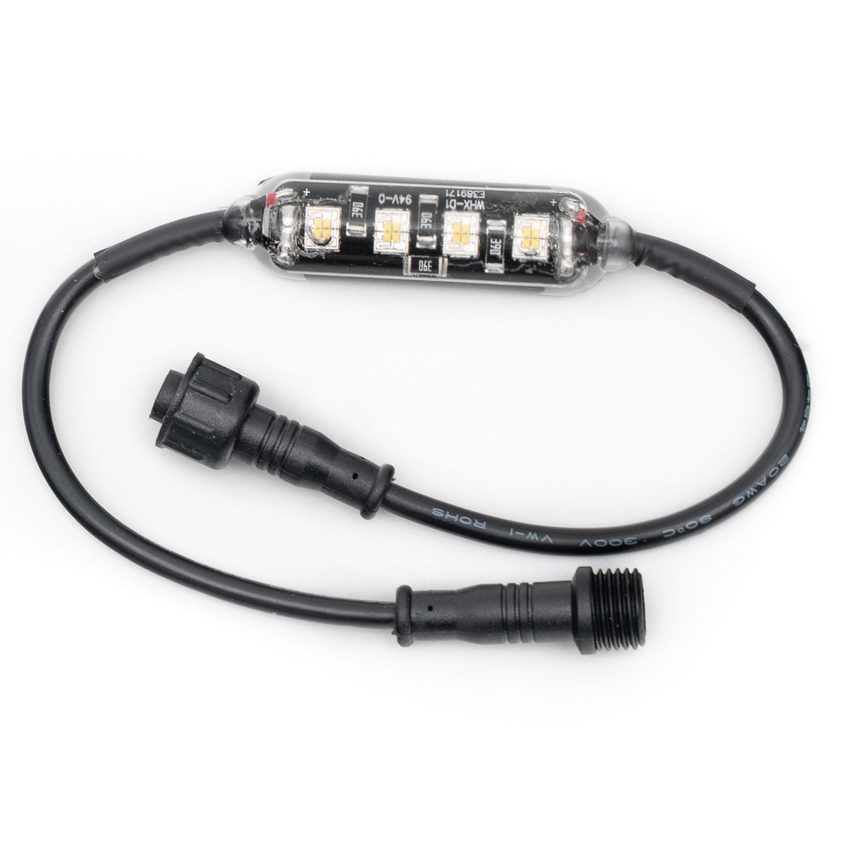 MONSTER White Magnetic LED Rock Light Single Pod Dual Cable