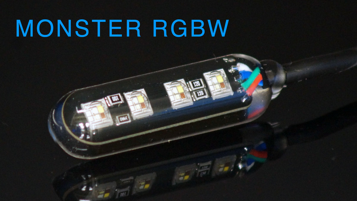 MONSTER RGBW Magnetic LED Rock Light 8 Piece Ground Coverage Set