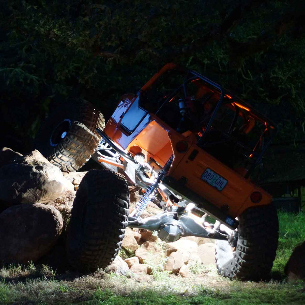 LED rock light Jeep Wrangler Rubicon Gladiator Truck ATV UTV Bronco Polaris RZR Canam Maverick waterproof under glow neon magnetic LUX Lighting Systems high power